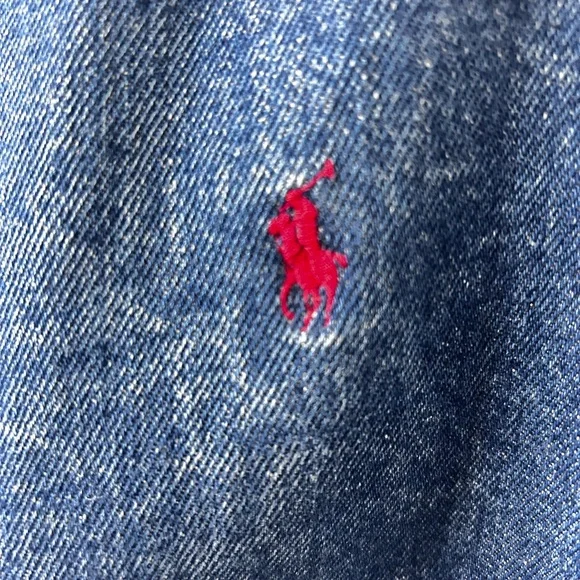 Men’s Ralph Lauren Blue Denim Bomber Jacket - Picture 5 of 6